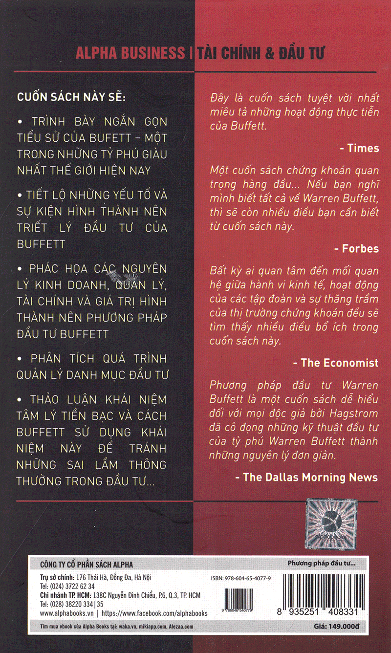 Phương Pháp Đầu Tư Warren Buffett (Tặng Kèm Bookmark Sáng Tạo)