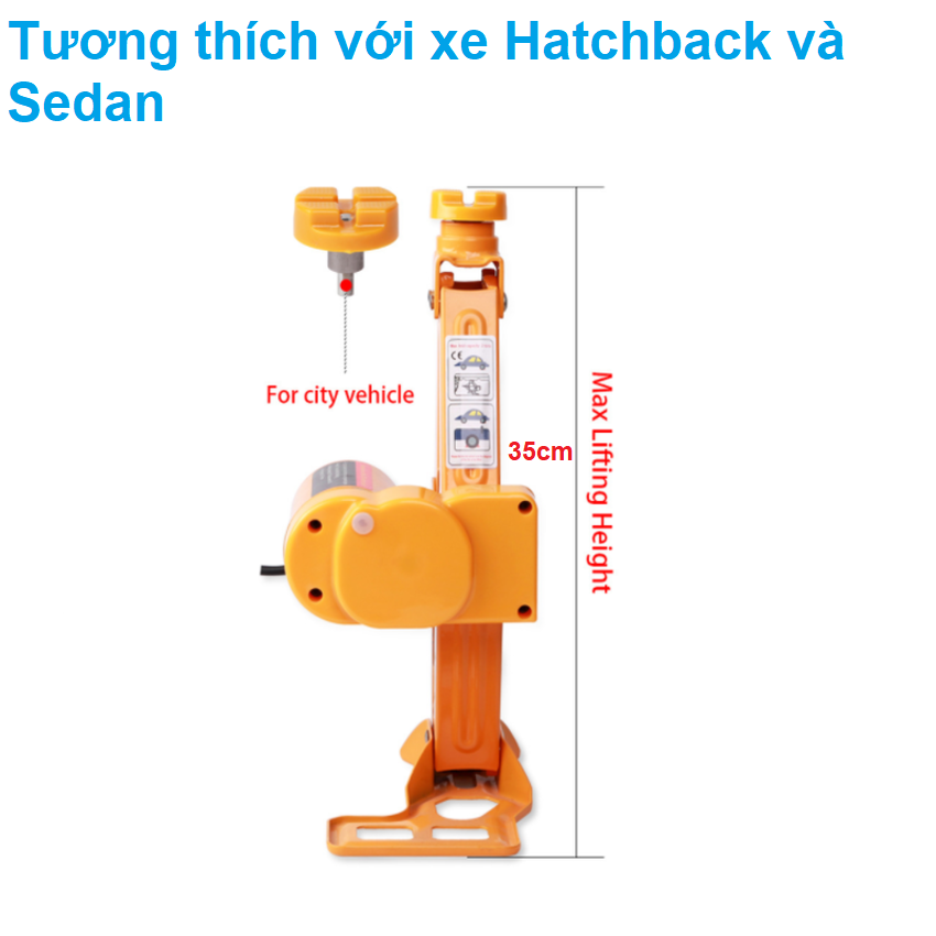 Bộ nâng kích gầm điện ô tô nhãn hiệu ROGTZ TY-EJ02 2 tấn, DC12V - Hàng Nhập Khẩu (Bảo hành 2 năm)