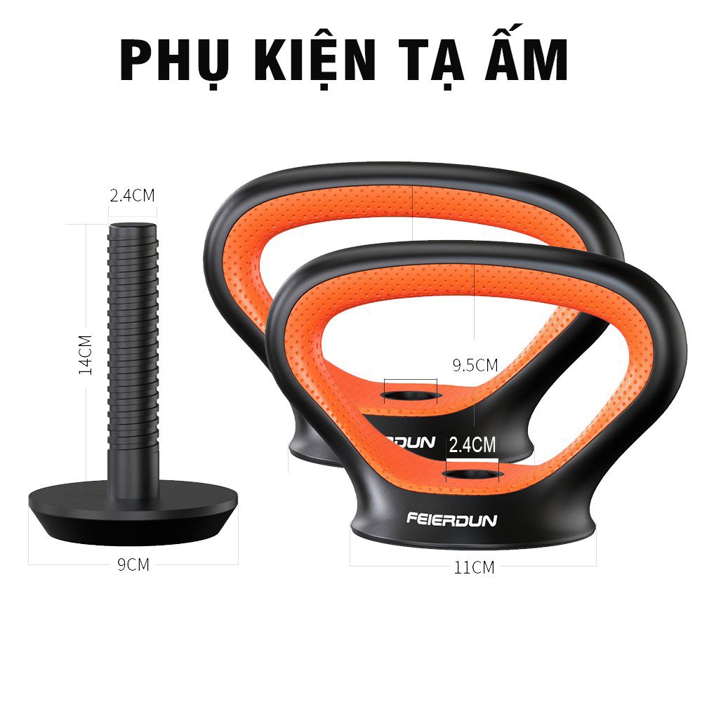 Bộ Tạ Tay Điều Chỉnh Đa Năng 4 IN 1 FED Tạ Gang Mã Niken loại 20kg--- hàng chính hãng