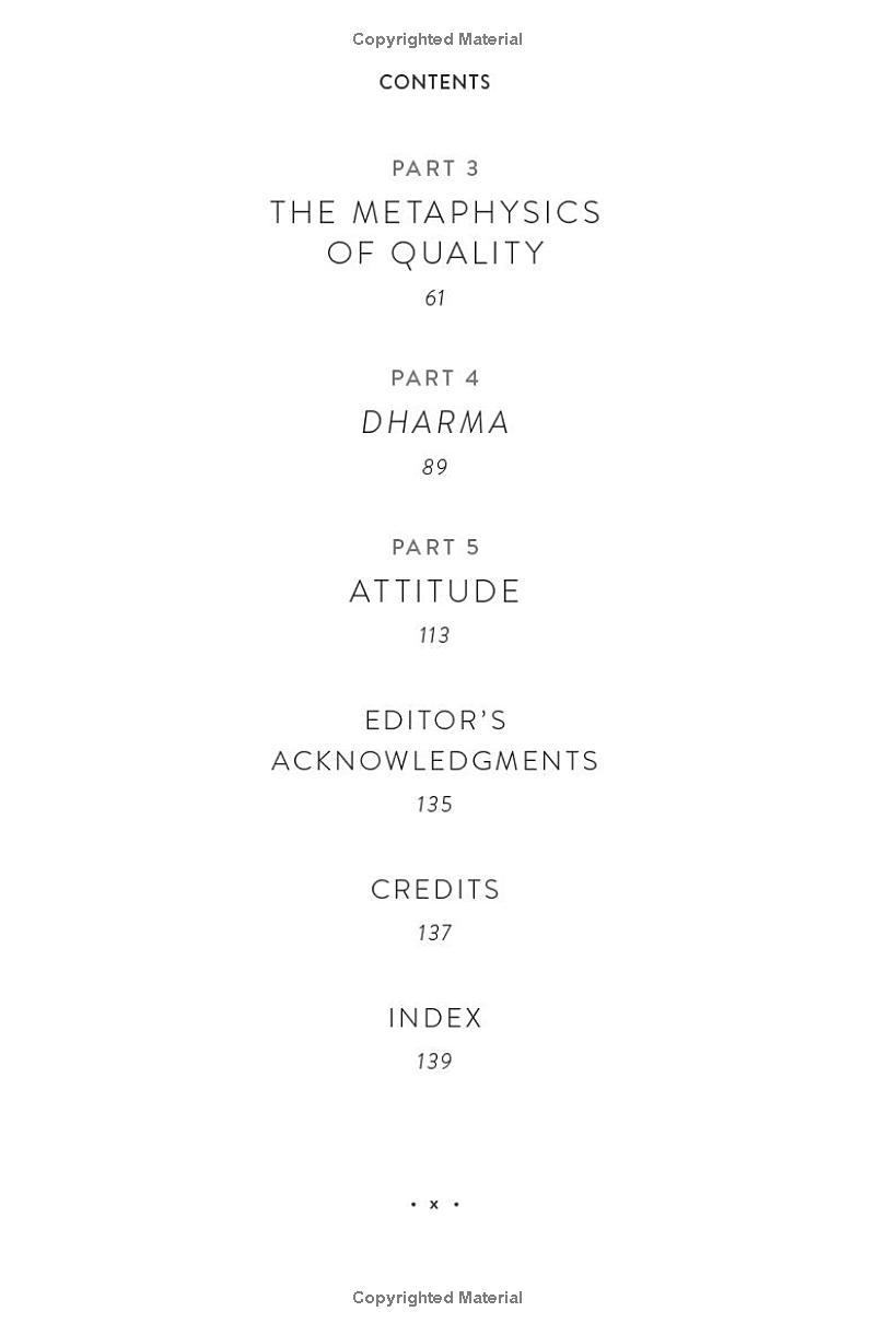 On Quality: An Inquiry Into Excellence: Unpublished And Selected Writings