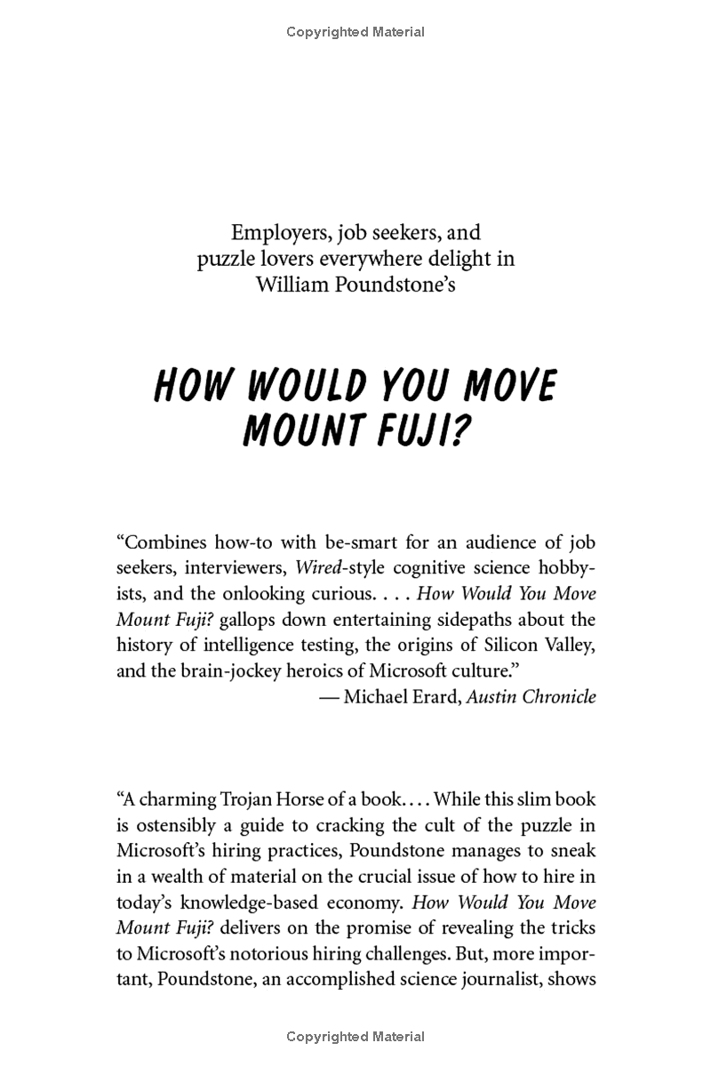 How Would You Move Mount Fuji?