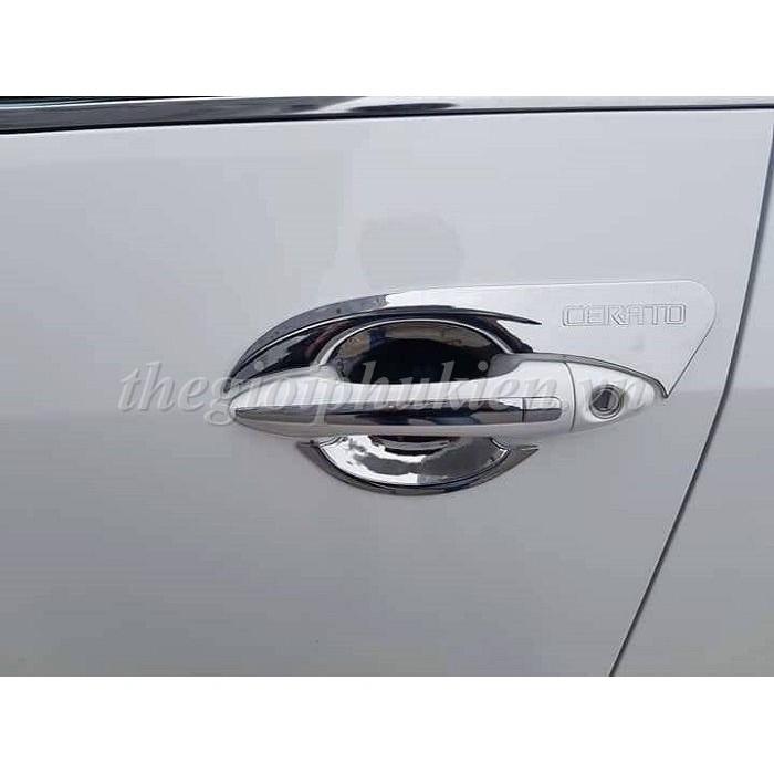 Bộ ốp tay nắm cửa xe dành cho Kia Cerato 2019-2021 mạ Crom