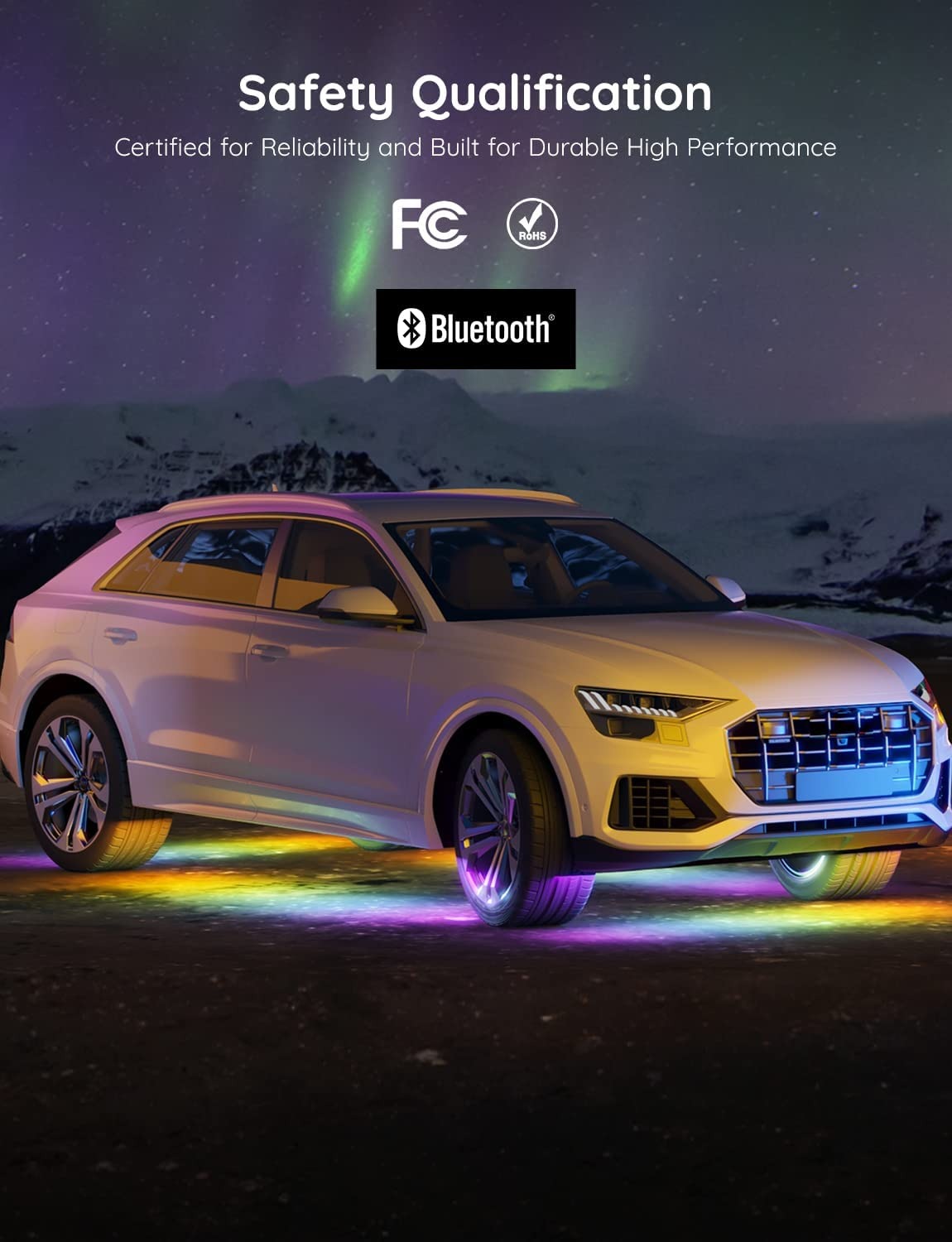 Đèn LED gầm ô tô Govee RGBIC Exterior Car Underglow Light H6184 | Kháng nước, cảm biến nhạc RGB 16 triệu màu