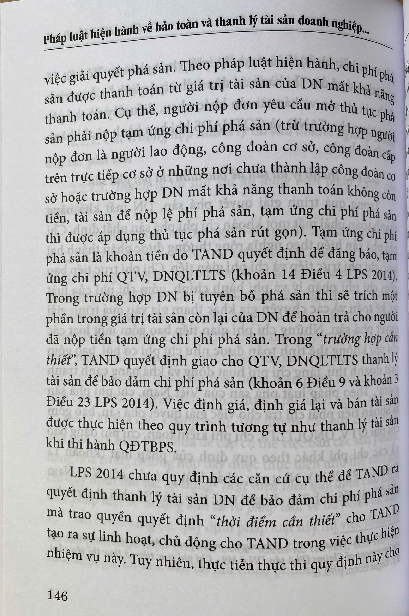Pháp Luật Hiện Hành Về Bảo Toàn Và Thanh Lý Tài Sản Doanh Nghiệp Trong Thủ Tục Phá Sản