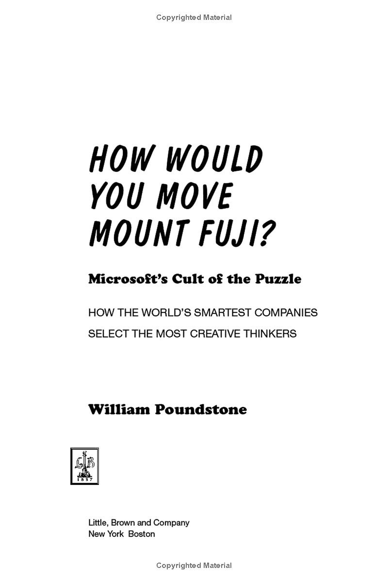How Would You Move Mount Fuji?