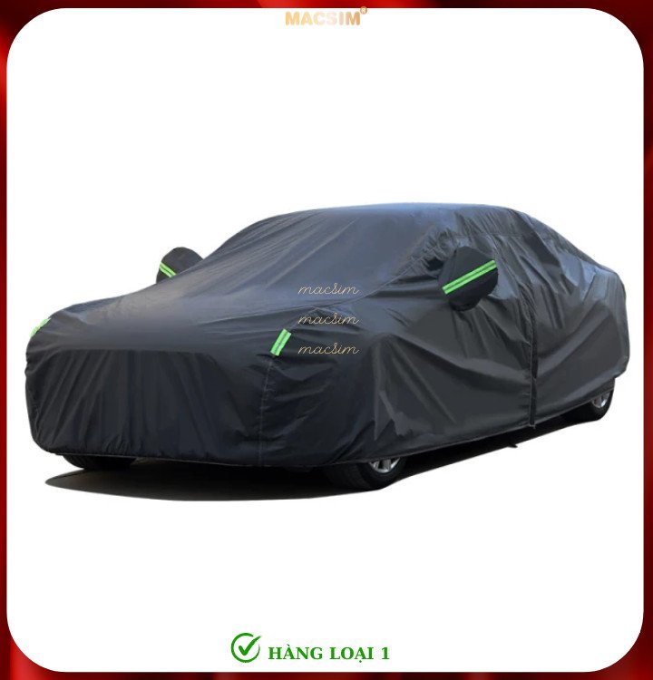 Bạt phủ ô tô bán tải Peugeot Landtrek nhãn hiệu Macsim sử dụng trong nhà và ngoài trời chất liệu Polyester - màu đen