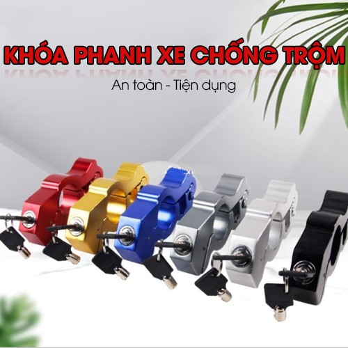 Khoá Tay Phanh Kẹp Thắng Chống Trộm Xe Máy Mẫu Mới - Khóa Xe Tay Ga Số Côn Chống Trộm - HÀNG LOẠI 1. CHÍNH HÃNG MINIIN