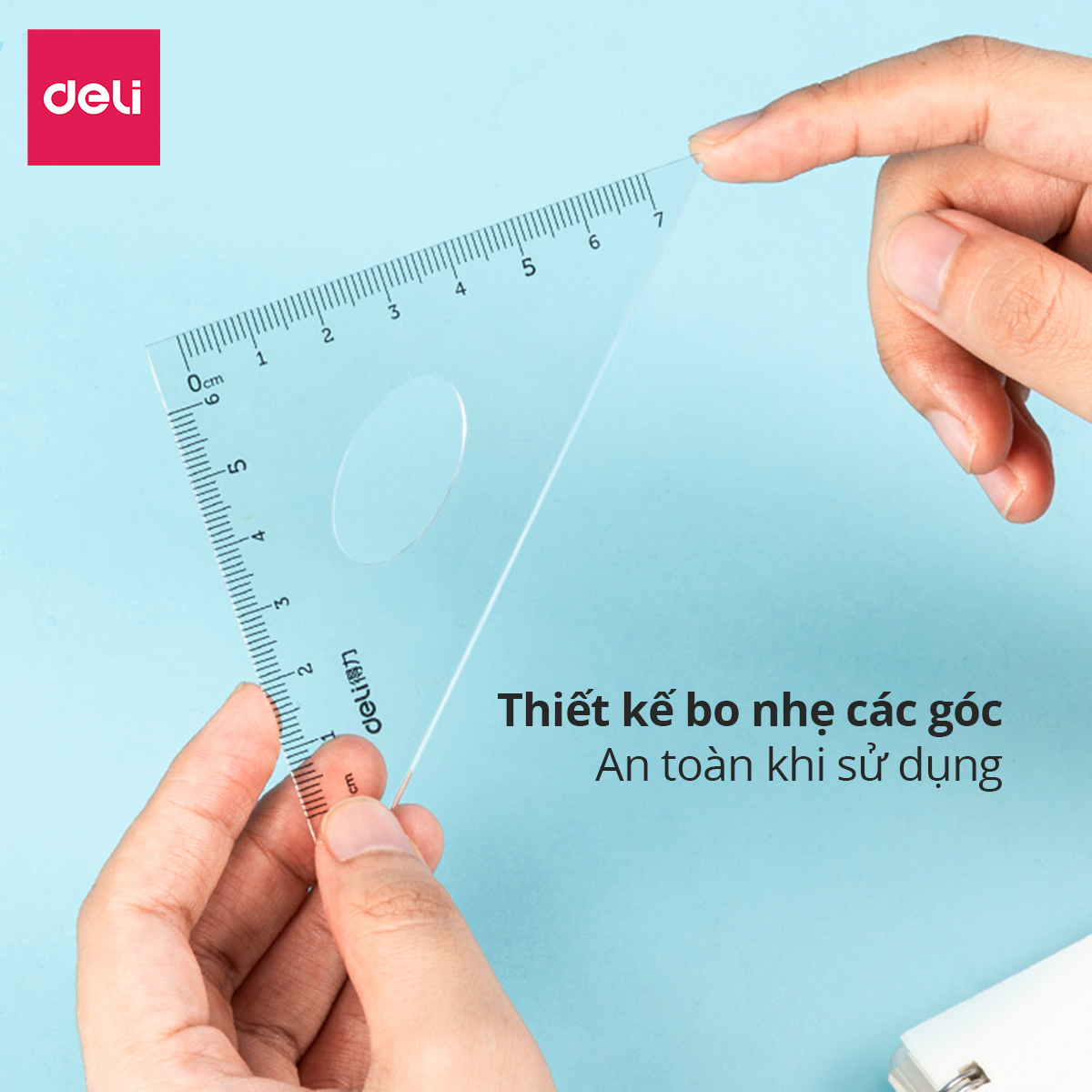 Bộ thước kẻ, thước đo độ, eke học sinh - Bộ dụng cụ học tập 4 chiếc - 79529