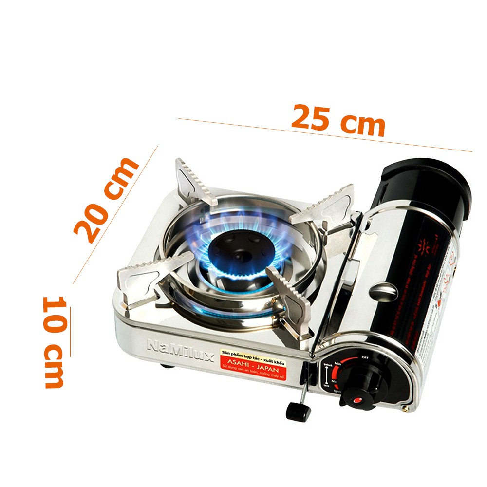 Bếp ga mini siêu nhỏ gọn Namilux chất liệu inox cao cấp an toàn-Hàng chính hãng