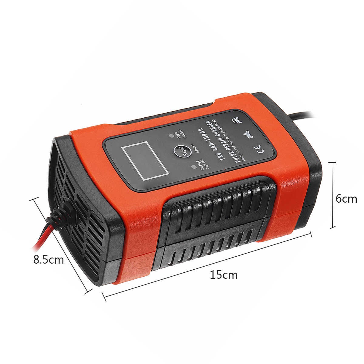 Máy sạc bình ắc quy 12V 100Ah thông minh tự ngắt khi đầy có chức năng khử sunfat bảo dưỡng phục hồi ắc quy có quạt tản nhiệt