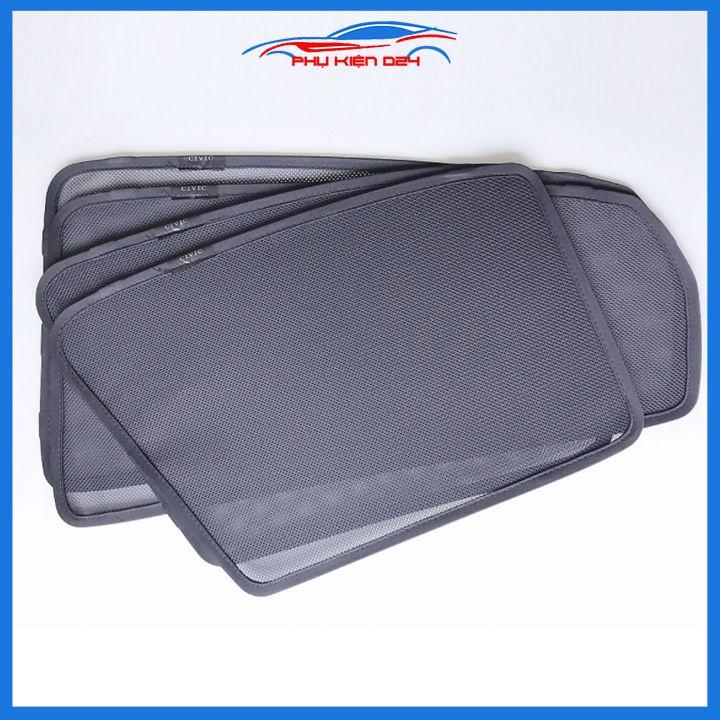 Bộ 4 rèm chắn nắng nam châm Civic 2016-2017-2018-2019 khung cố định chống tia UV