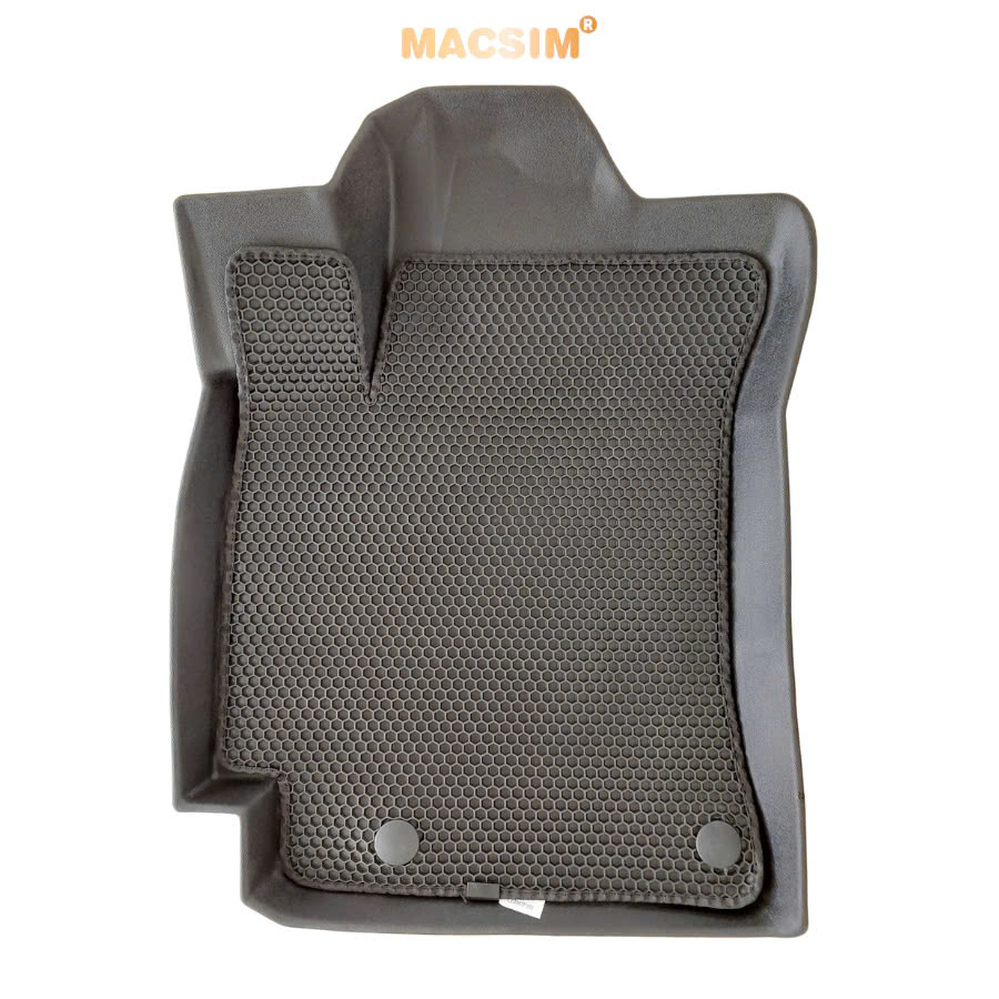 Thảm ô tô(sd1)2 lớp dạng lưới lục giác màu đen cho xe Kia cerato 2019-nay - bề mặt cao su siêu sạch