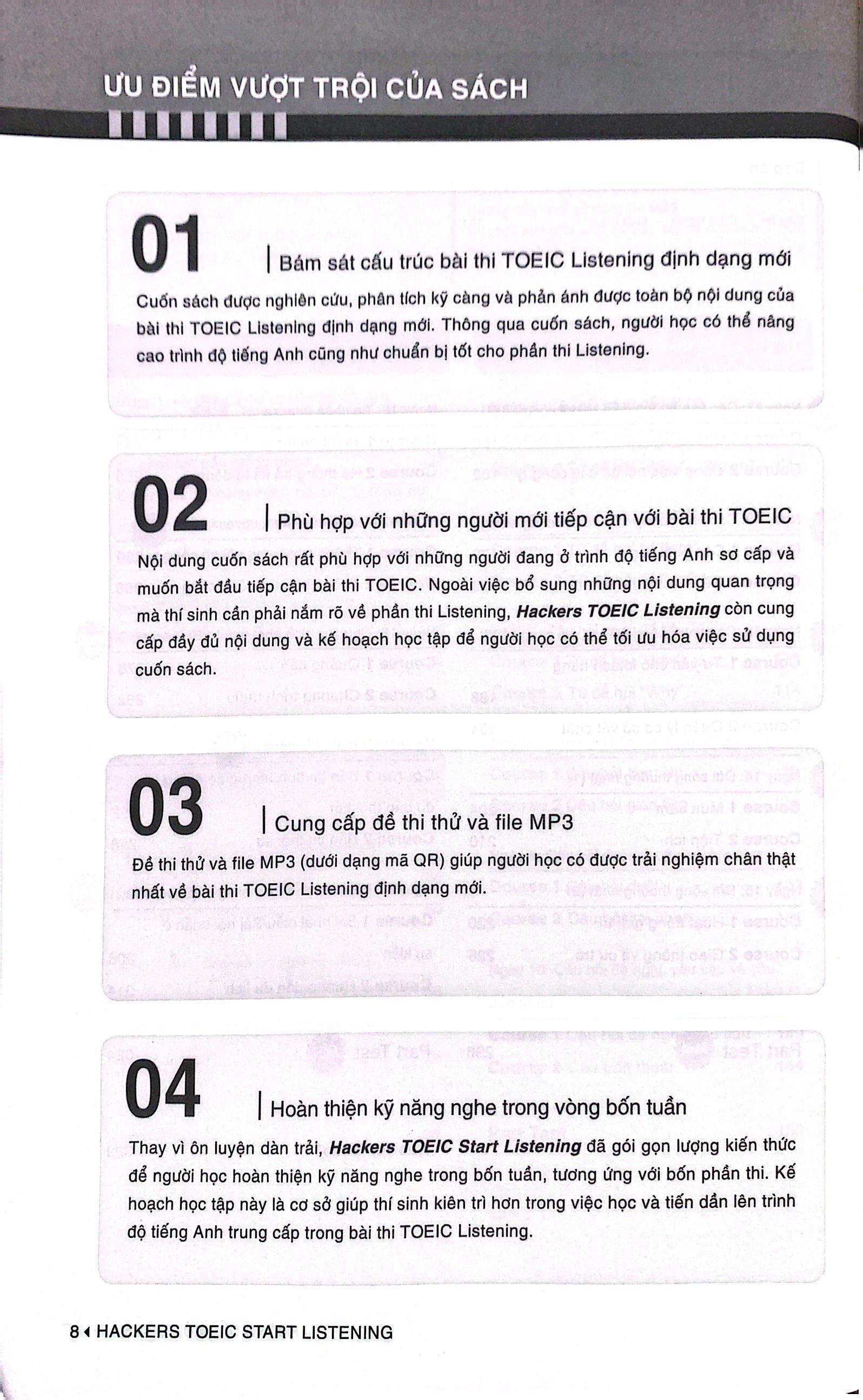 Hackers Toeic Start Listening - 30 Phút Tự Học Toeic Mỗi Ngày
