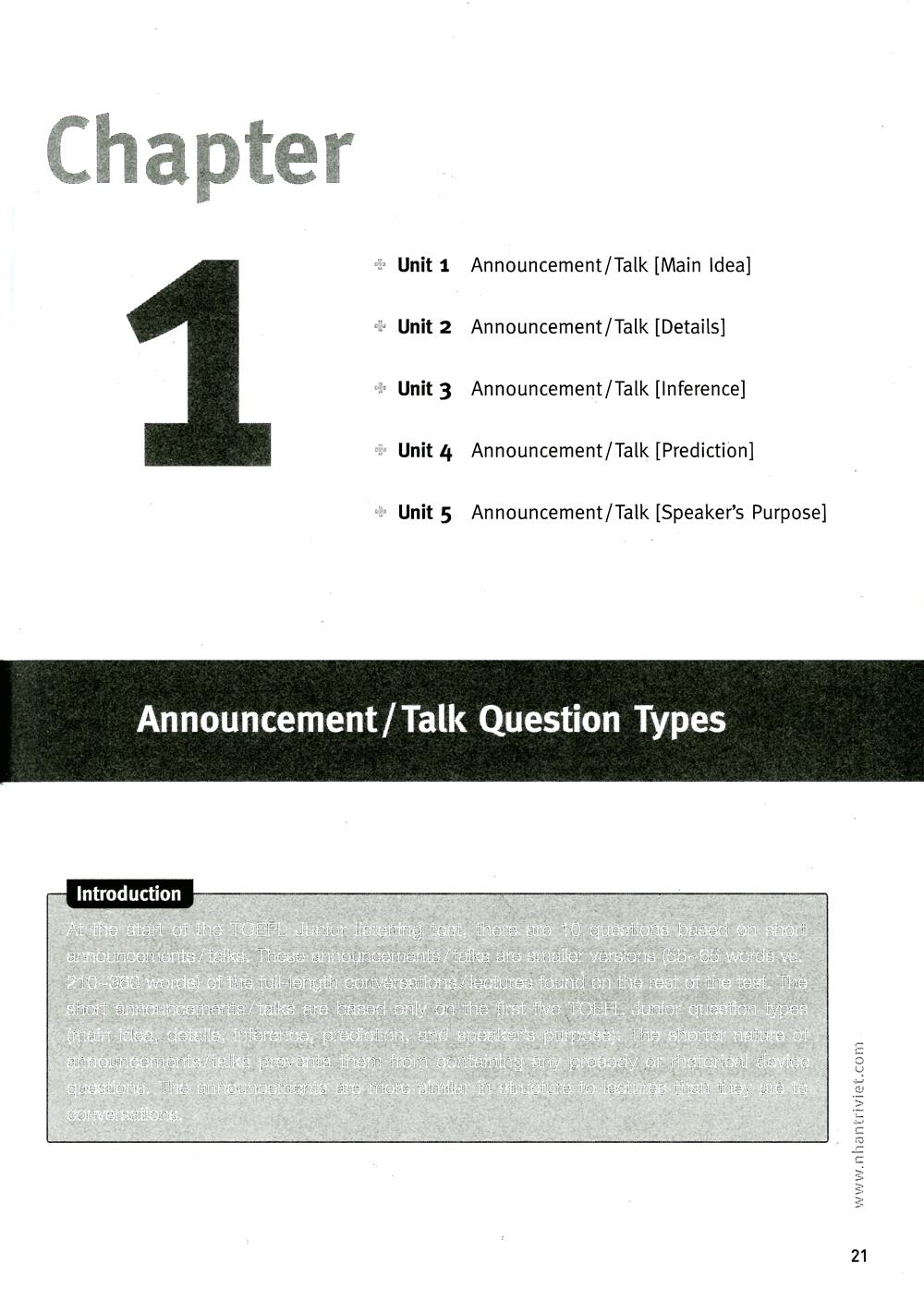 Master Toefl Junior Intermediate: Listening Comprehension