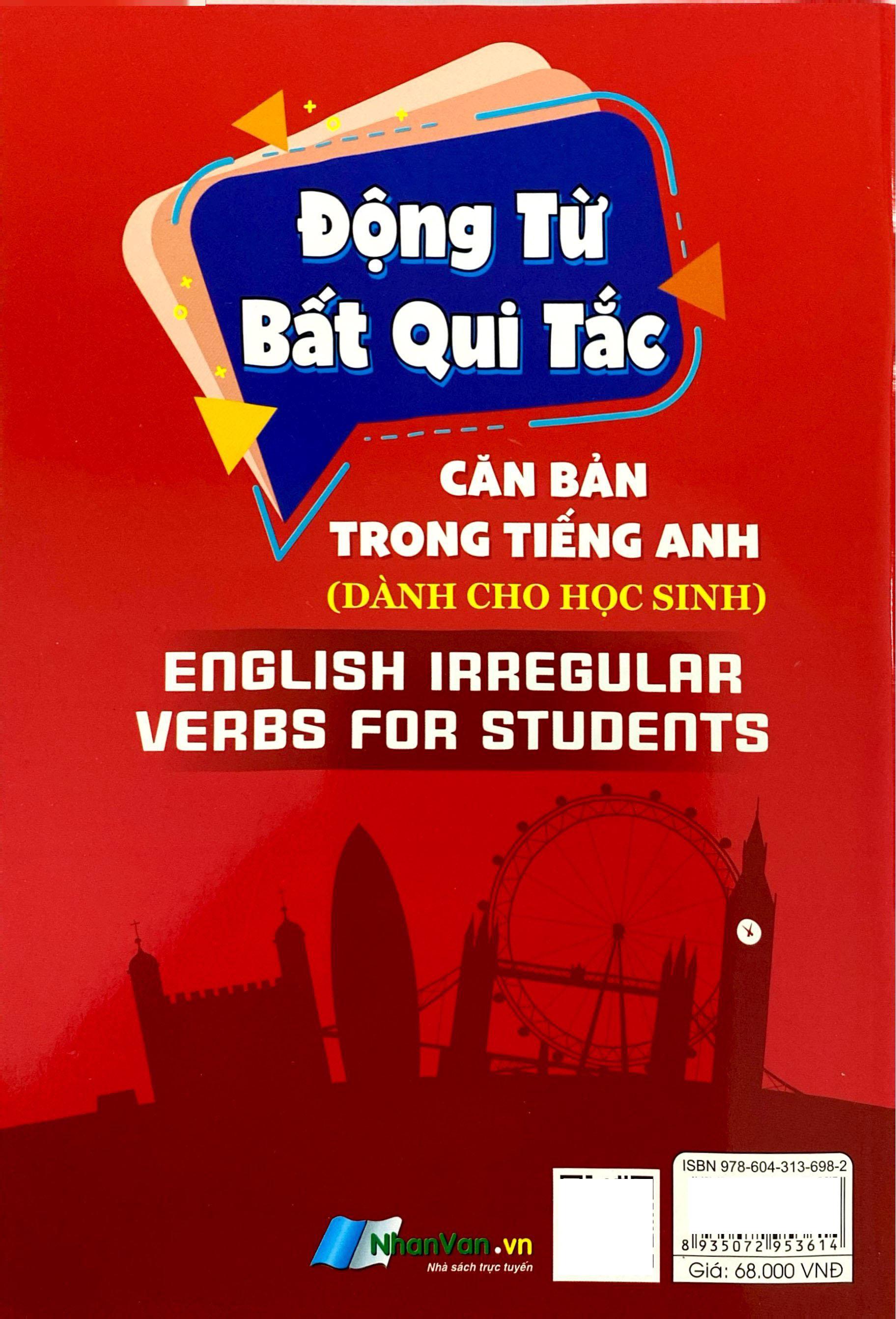 Sách - Động Từ Bất Qui Tắc Căn Bản Trong Tiếng Anh