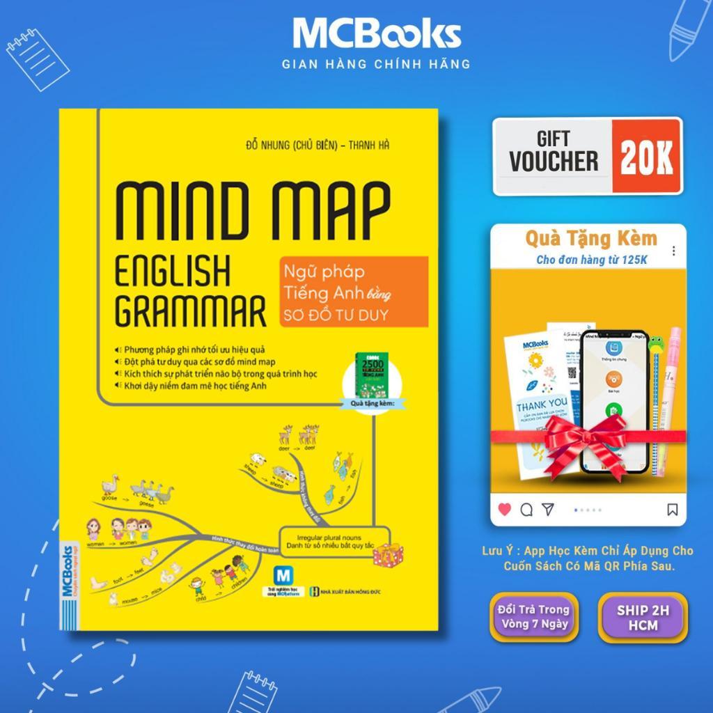 Sách - Mindmap English Grammar - Ngữ Pháp Tiếng Anh Bằng Sơ Đồ Tư Duy - MCBooks