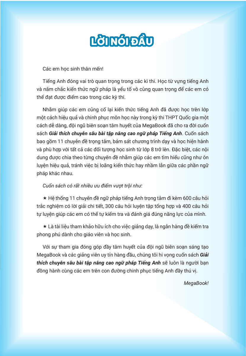 Giải Thích Chuyên Sâu - Bài Tập Nâng Cao Ngữ Pháp Tiếng Anh (Theo Chủ Đề)_MEGA