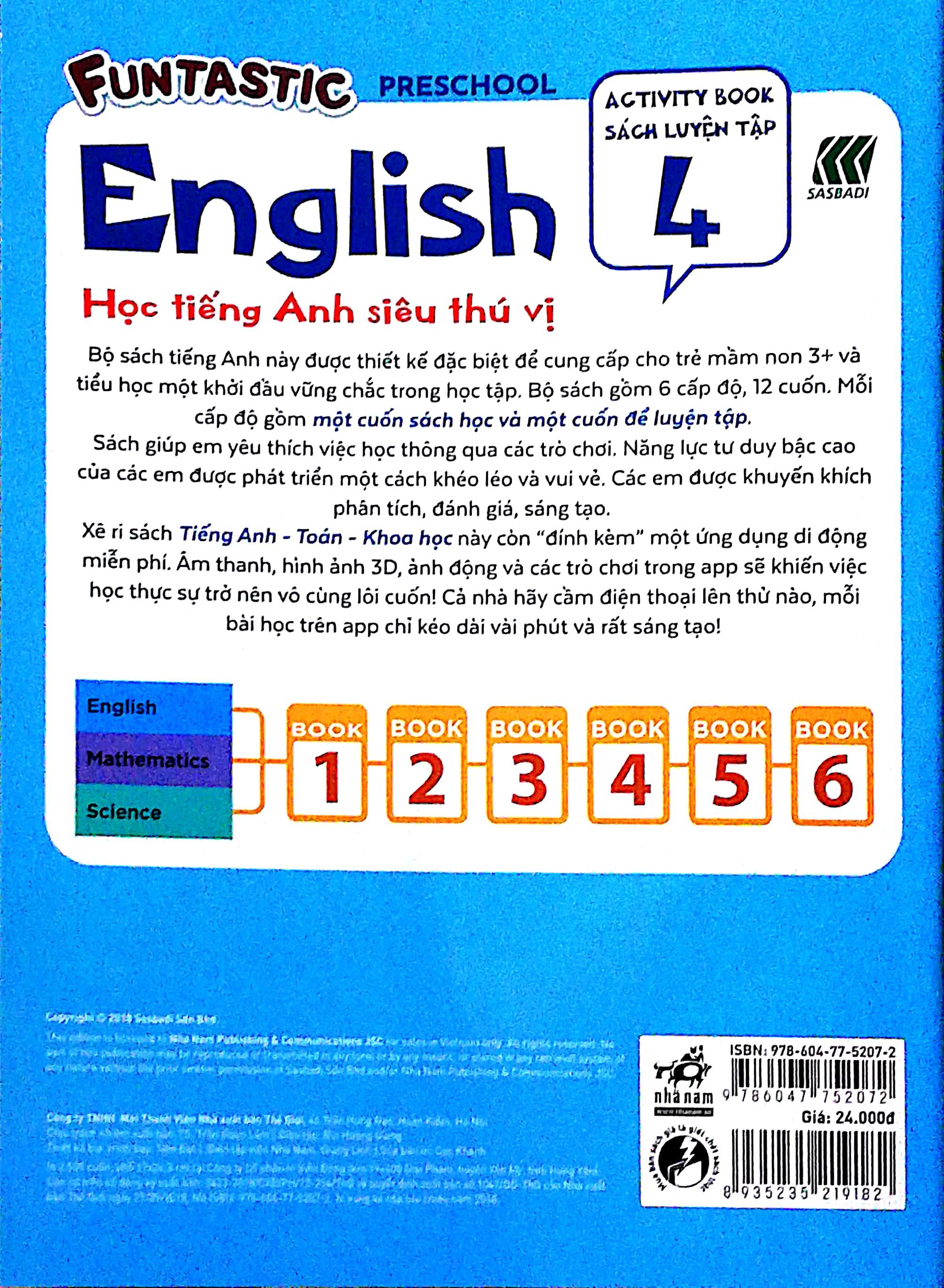 Học Tiếng Anh Siêu Thú Vị : Sách Luyện - Tập 4