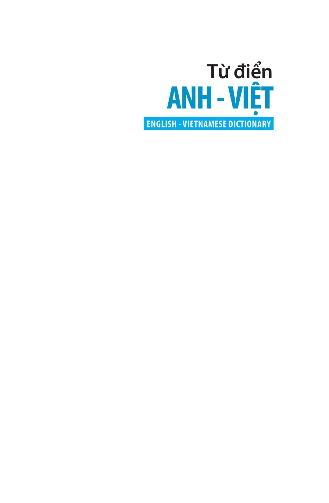 Từ Điển Anh-Việt - Bản Quyền