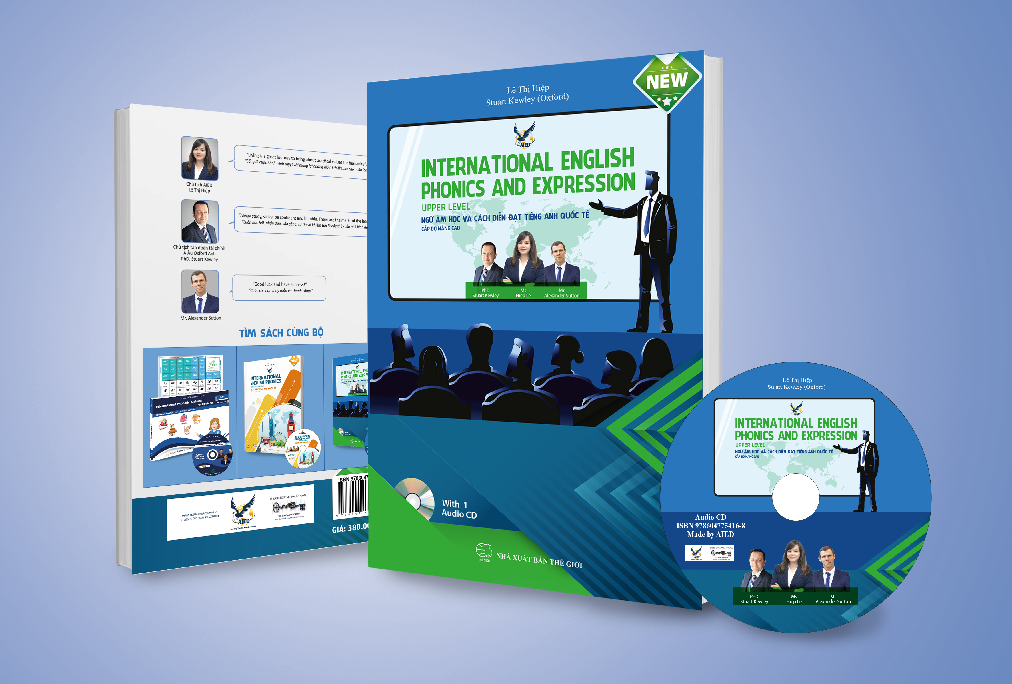 Combo Bộ sách Ngữ âm tiếng anh quốc tế 3 cấp độ Sơ cấp - Trung cấp - Nâng cao (kèm đĩa CD)