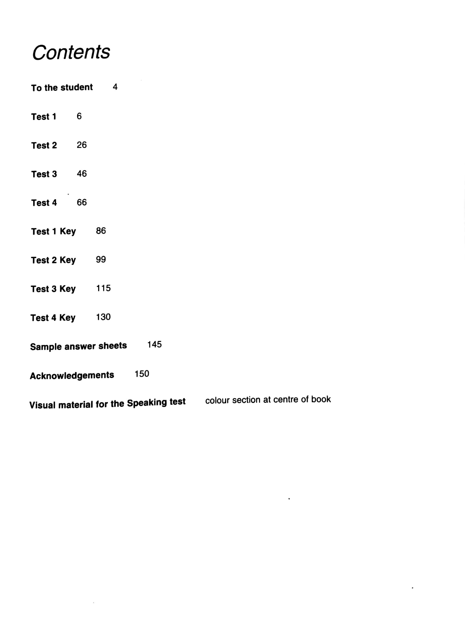 Cambridge Preliminary English Test 4 Student