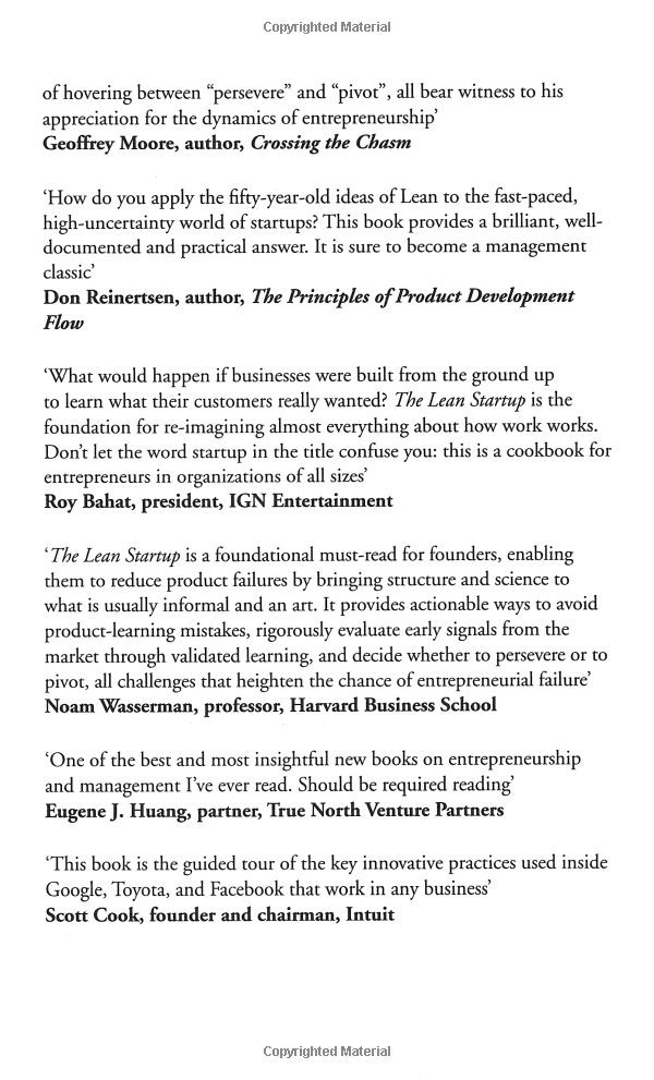 The Lean Startup : How Today