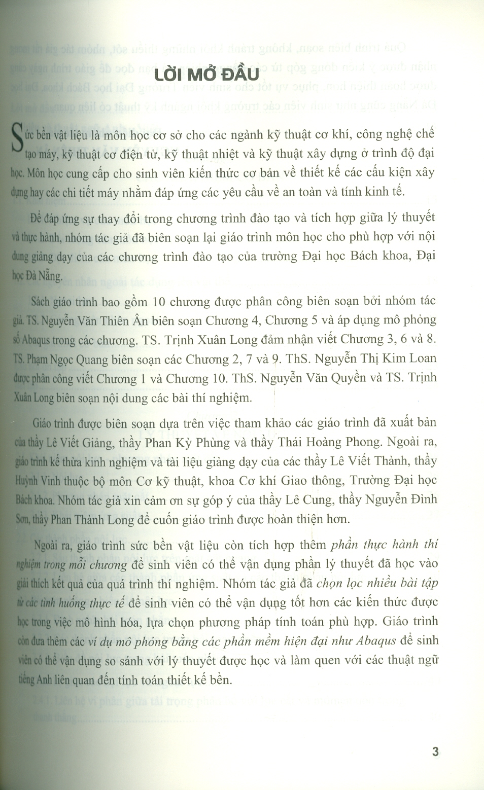 Giáo Trình Sức Bền Vật Liệu - TS. Nguyễn Văn Thiên Ân chủ biên, TS. Trịnh Xuân Long, TS. Phạm Ngọc Quang, ThS. Nguyễn Thị Kim Loan, ThS. Nguyễn Văn Quyền