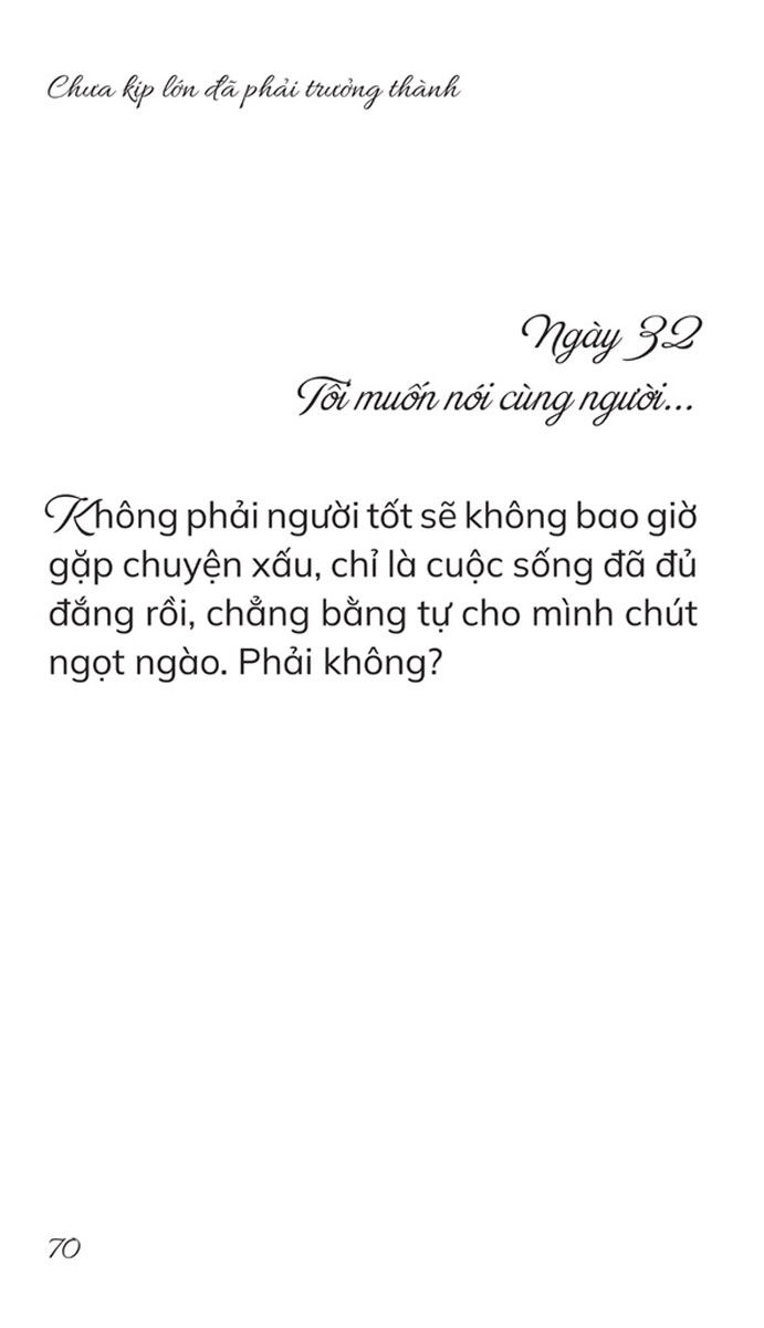 Chưa Kịp Lớn Đã Phải Trưởng Thành -The Journey Of Youth (Phiên Bản Song Ngữ Anh-Việt)