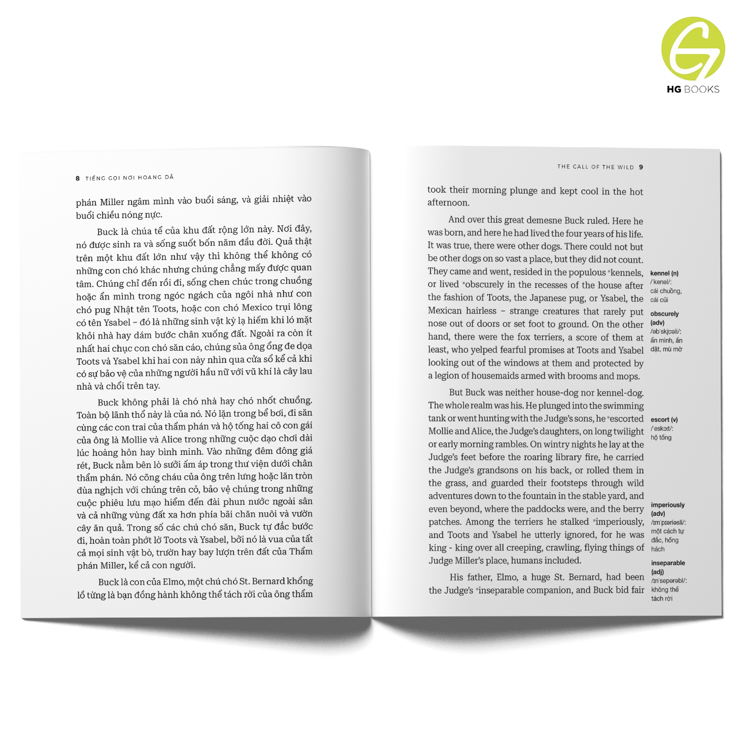 Tiếng gọi nơi hoang dã - Sách song ngữ kinh điển, có note từ vựng tặng kèm file nghe - HG Books