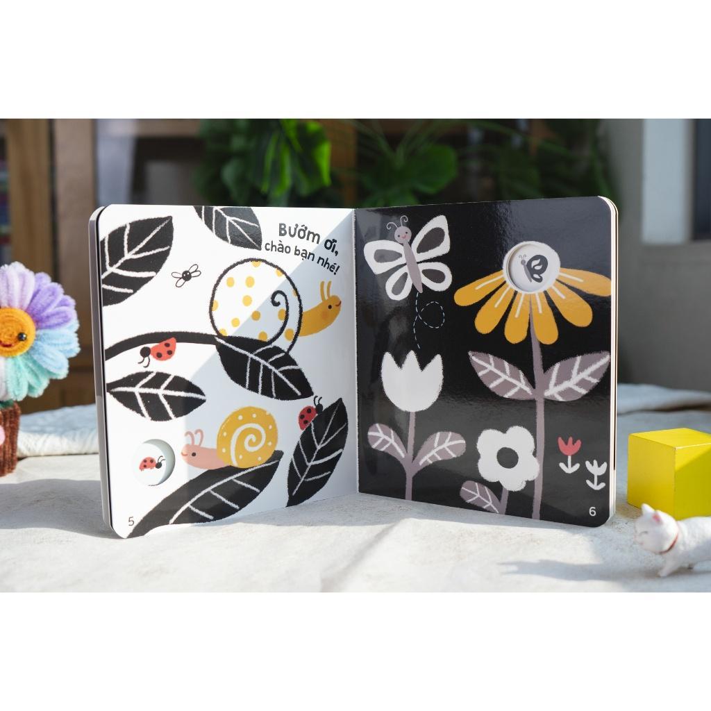Sách Kích Thích Thị Giác - Sách Đen Trắng Và Tương Phản Cho Bé 0 -3 Tuổi - Combo 4 Cuốn - Đinh Tị Books