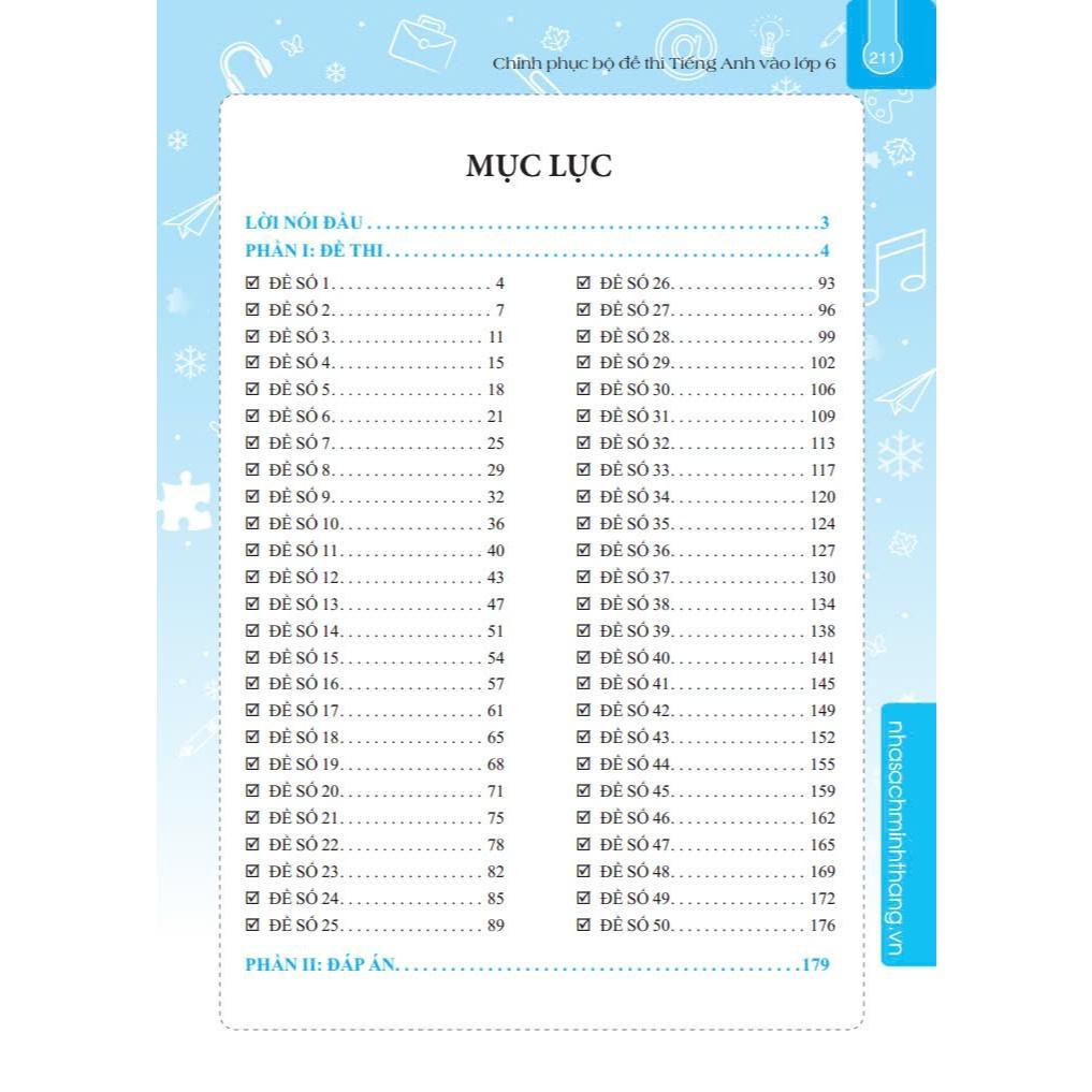 Sách - Chinh Phục Bộ Đề Thi Tiếng Anh Vào Lớp 6 - Minh Thắng