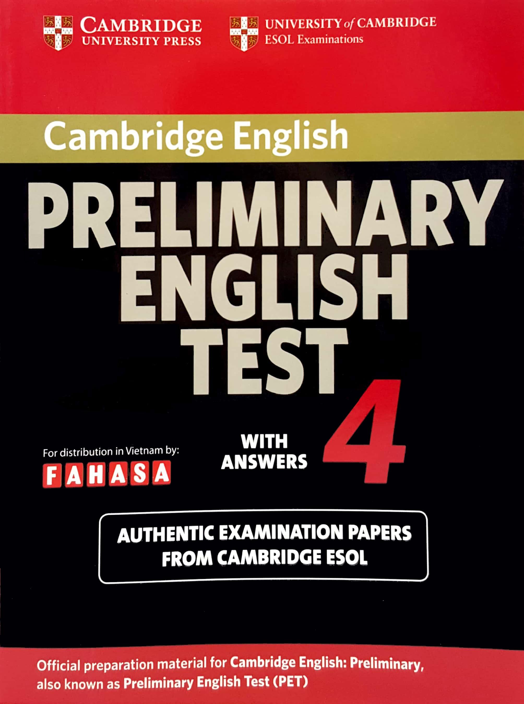Cambridge Preliminary English Test 4 Student