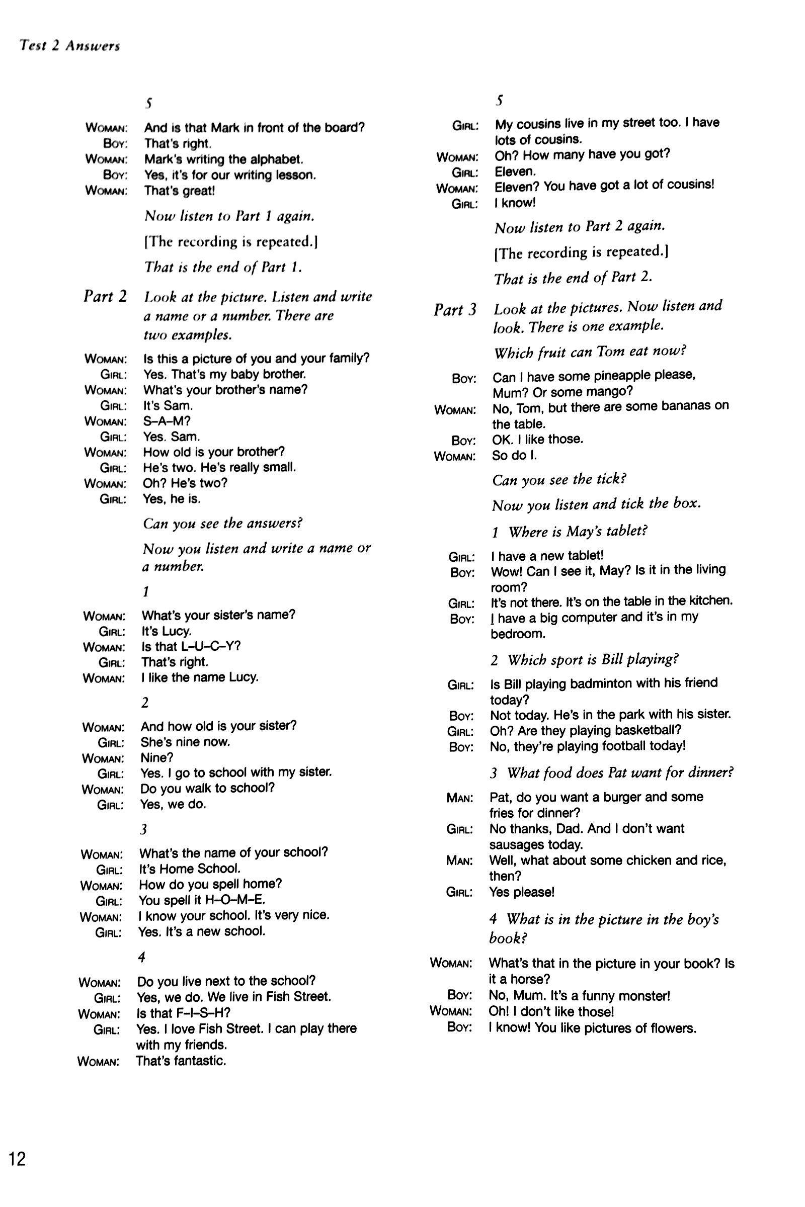 Cambridge English Young Learners 2 for Revised Exam from 2018 Starters Answer Booklet: Authentic Examination Papers