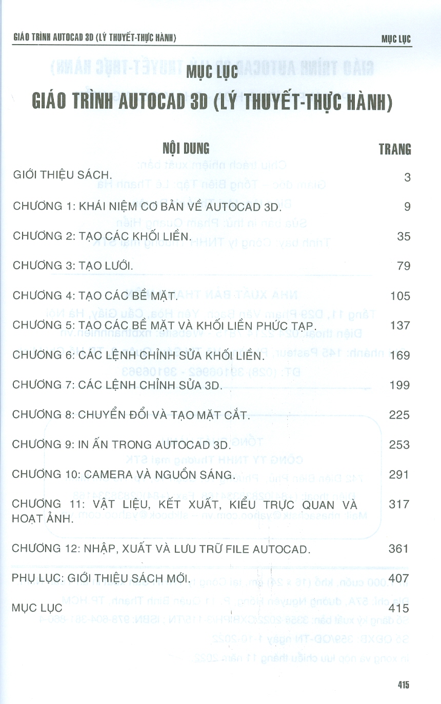 Giáo Trình Autocad 3D - Lý Thuyết & Thực Hành