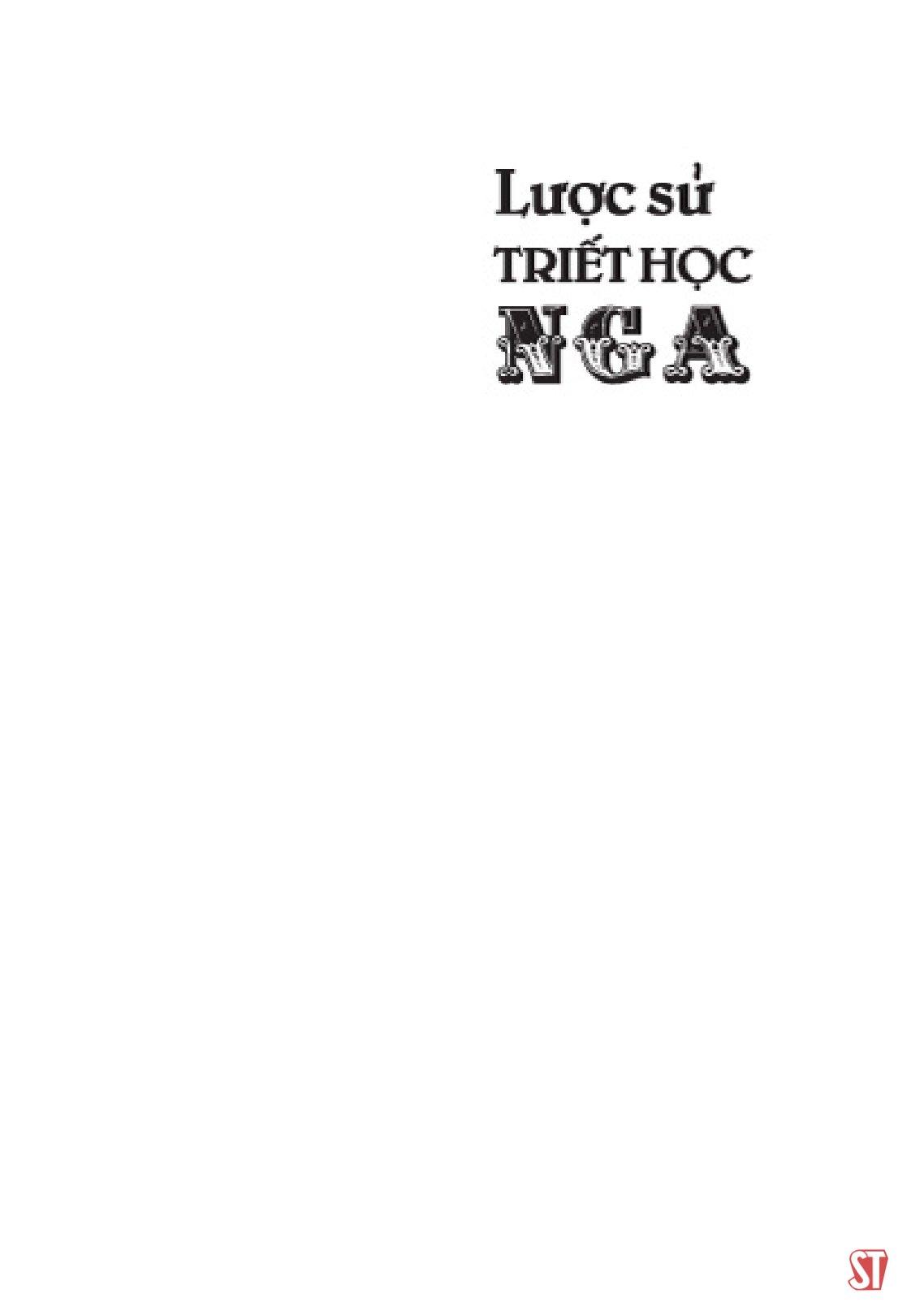 Lược Sử Triết Học Nga (Sách Chuyên Khảo)