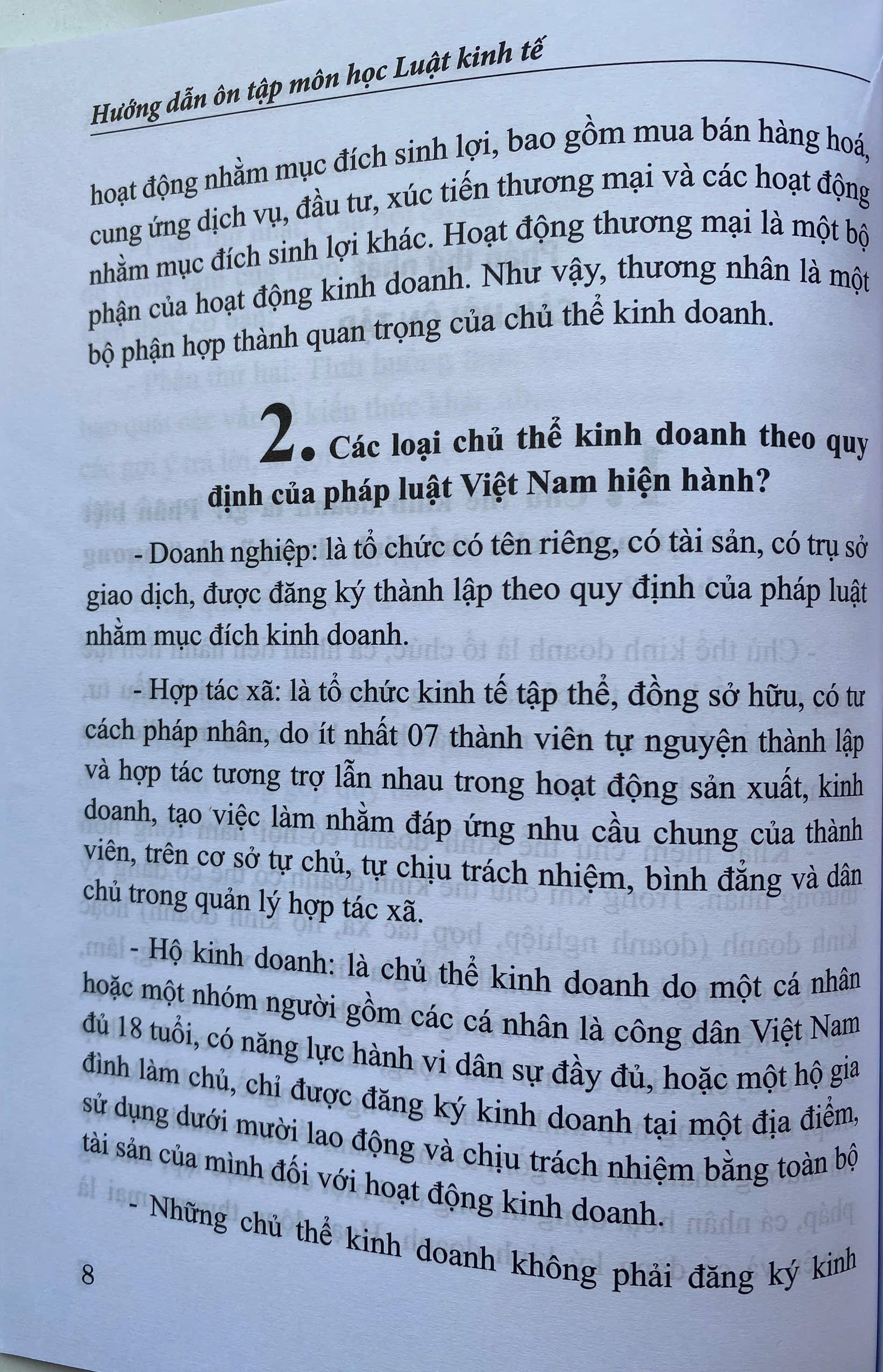 Hướng Dẫn Ôn Tập Môn Học Luật Kinh Tế